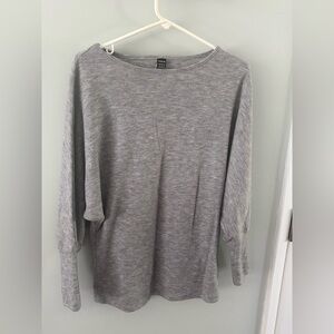 Gray Long Sleeve Top